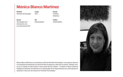 Seleccionada nuestra CEO-Cofundadora, Mónica Blanco,como una de las Referentes del Emprendimiento Innovador en España.